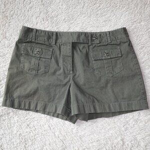 Women's Size 12 Ann Taylor LOFT Army Green 4" Inseam Shorts